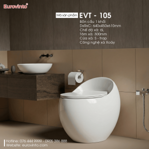 Bồn Cầu Eurovinto EVT - 108 11 Bồn Cầu Eurovinto EVT - 105