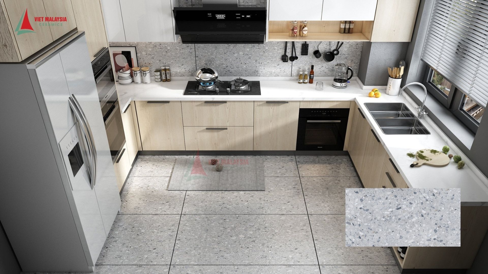 Gara lát gạch terrazzo – 120608.