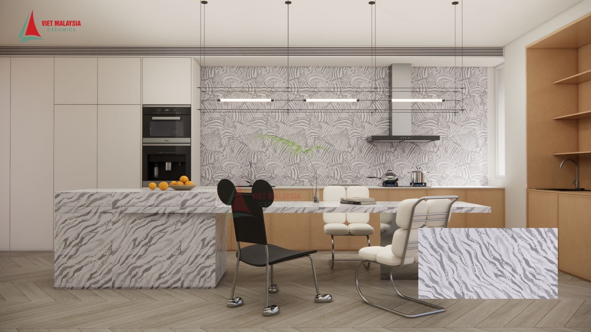 Gạch trang trí ốp tường bếp – 612K01268082HBR Meteor