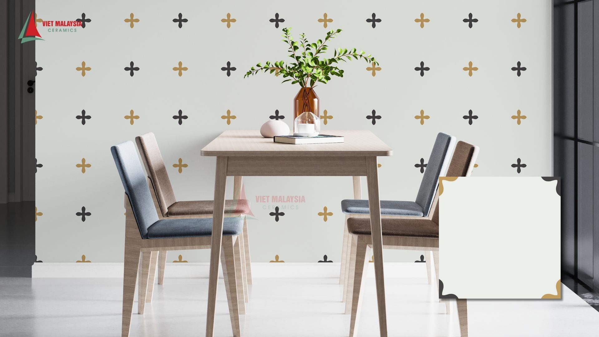 Gạch bông ốp phòng ăn cổ điển – VH 309.1