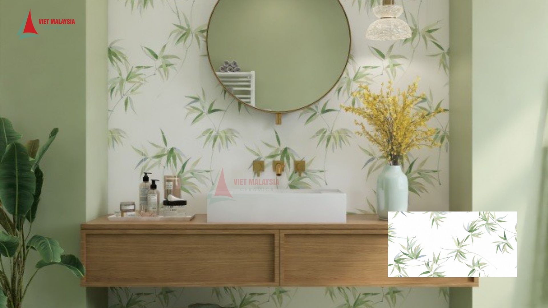 Gạch hoa tiết ốp tường trang trí phòng ngủ - 612M61222H