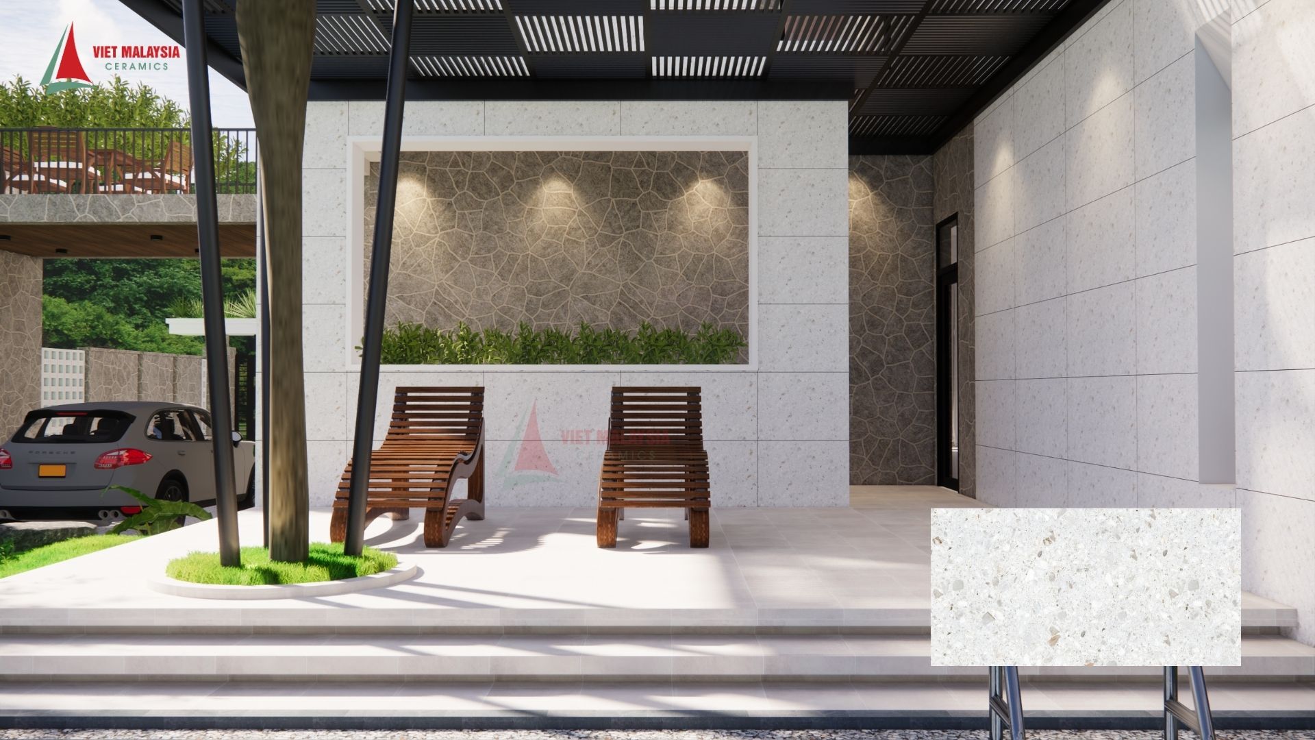 Gạch terrazzo ốp tường mặt tiền – VH612D2
