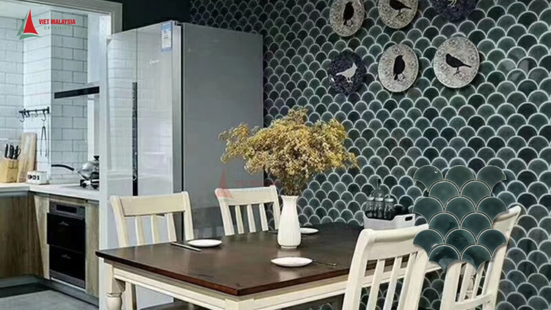 Mosaic gốm tường phòng ăn – CM-FSMIX1
