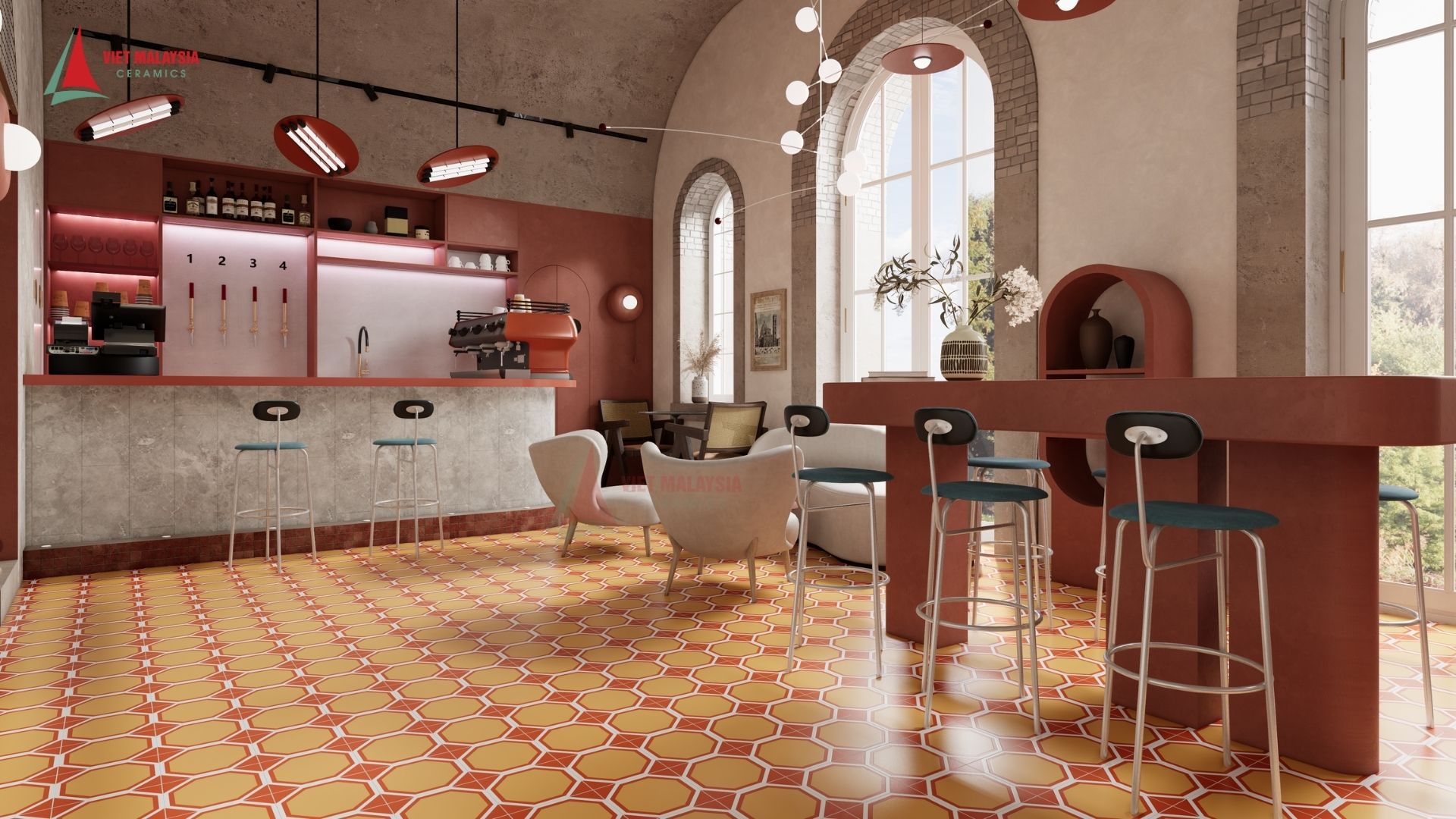 Viet Malaysia Ceramics hỗ trợ lên phối cảnh 3D gạch ốp tường miễn phí
