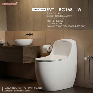Bồn cầu Eurovinto EVT - BC179 - W 13 Bồn cầu Eurovinto EVT - BC168 - W