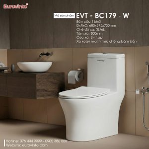 Bồn cầu Eurovinto EVT - BC179 - W 14 Bồn cầu Eurovinto EVT - BC179 - W