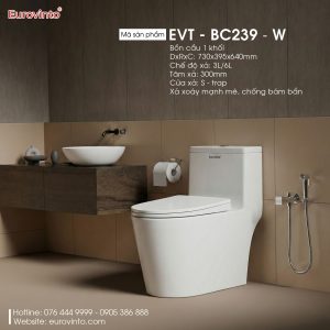 Bồn cầu Eurovinto EVT - BC239 - W