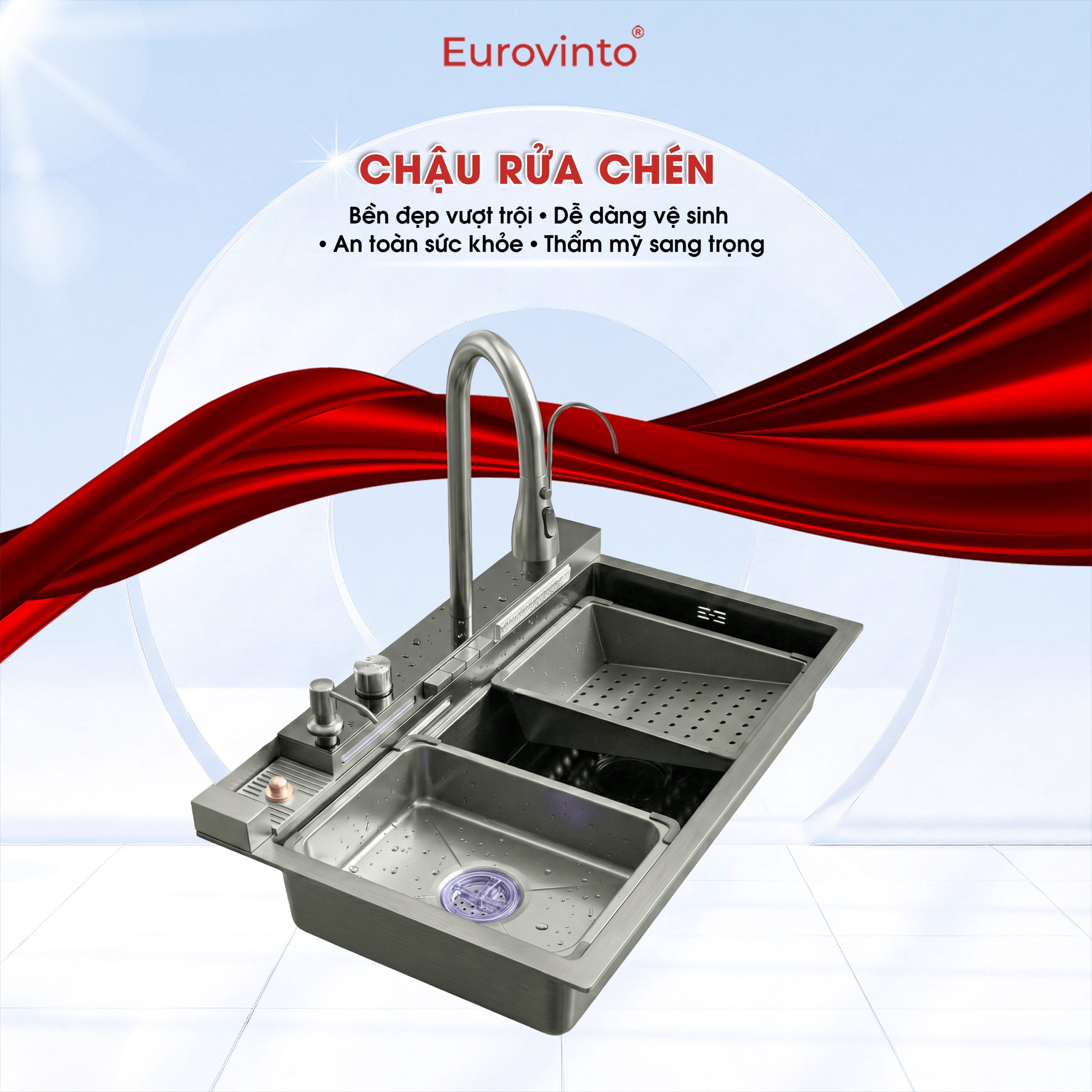 Bồn rửa chén Eurovinto – Trợ thủ đắc lực cho căn bếp yêu thương
