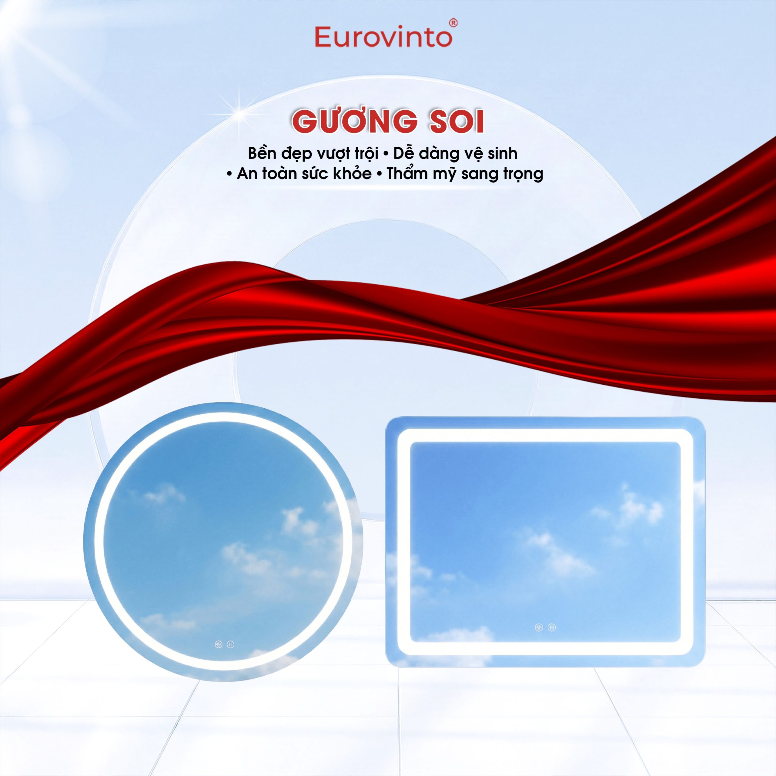Gương soi Eurovinto – Phản chiếu chân thực, bừng sáng không gian