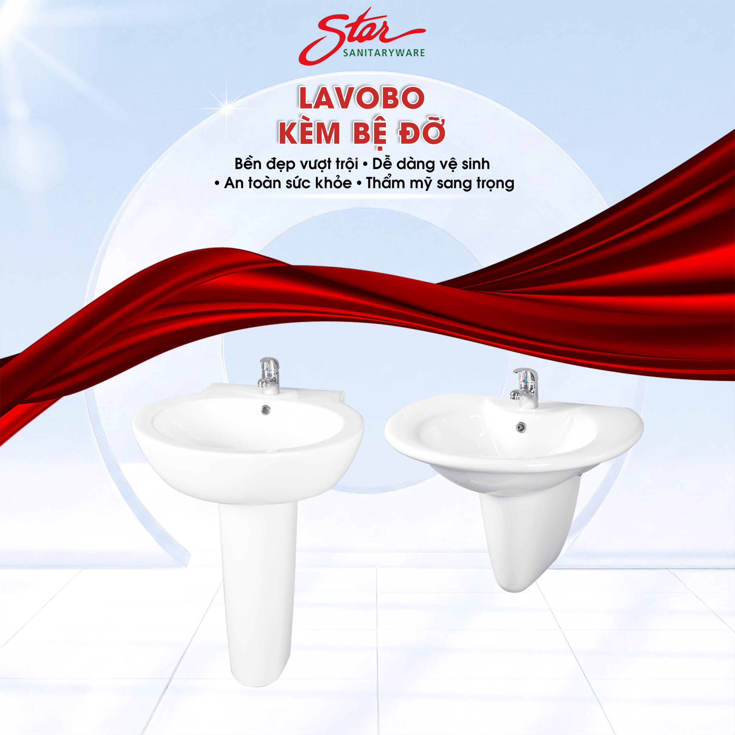 Chậu rửa có bệ đỡ đứng STAR