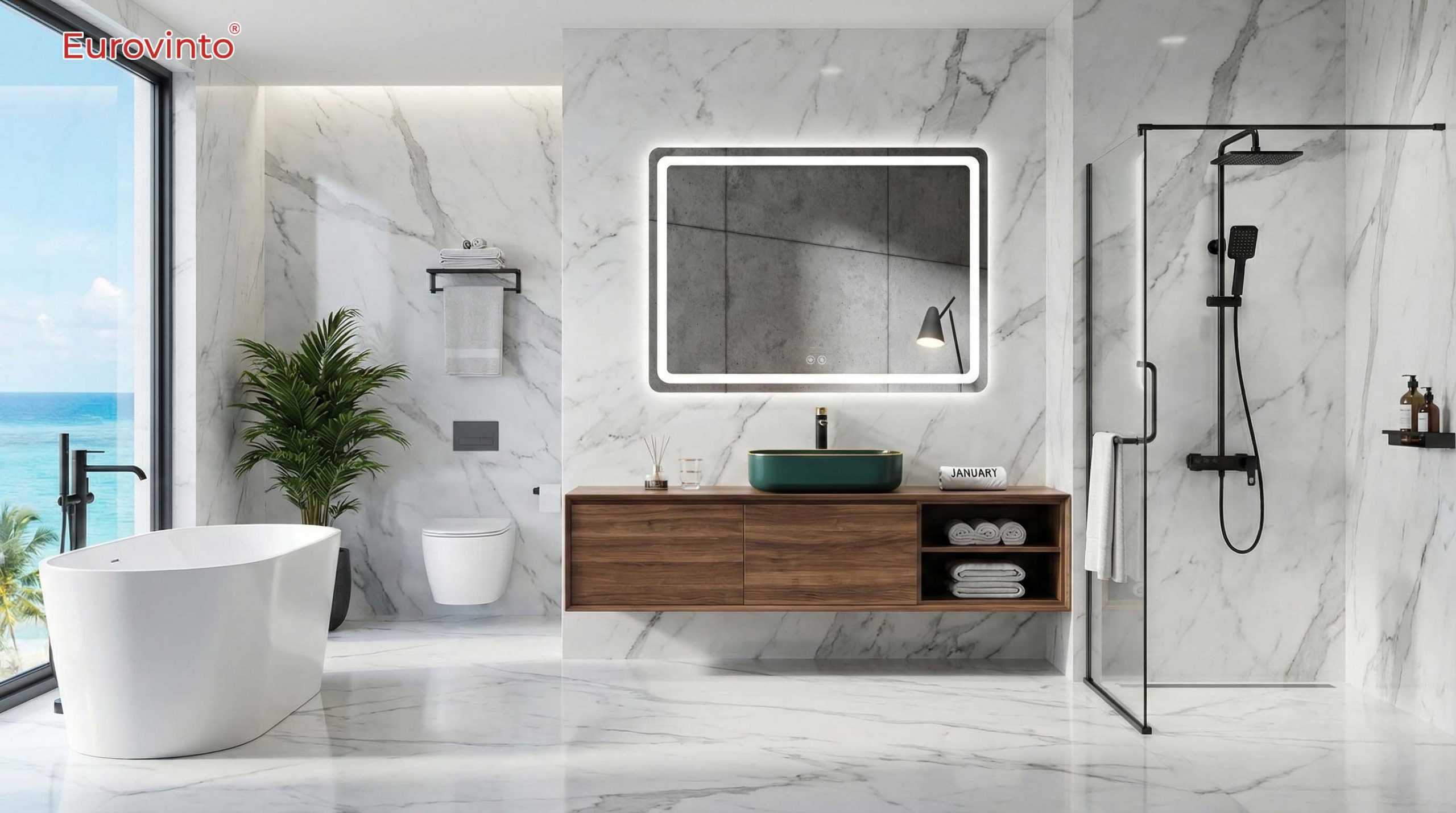 Tuyệt phẩm cho kế hoạch sửa nhà vệ sinh: Sự kết hợp giữa bồn tắm EVT–6667 và sen tắm V9B-YX tạo nên không gian thư giãn đẳng cấp. Cùng bồn cầu EVT–0126 và chậu rửa 019-13, phòng tắm của bạn sẽ lột xác thành Spa tại gia đầy tinh tế và tiện nghi.