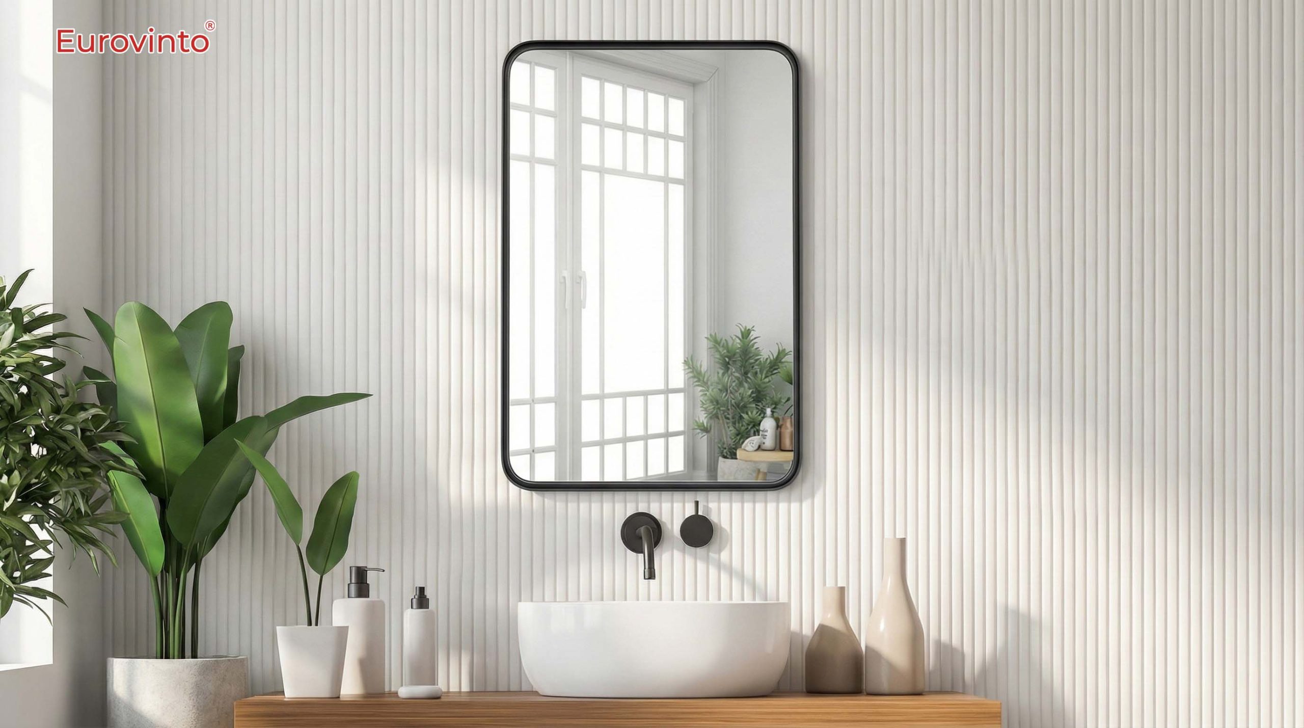 Gương Eurovinto EVT – F60*80 là mẫu thiết bị nhà tắm cao cấp với thiết kế chữ nhật chuẩn mực. Không chỉ mở rộng không gian, sản phẩm còn là điểm nhấn sang trọng cho cả phòng tắm lẫn bàn trang điểm.