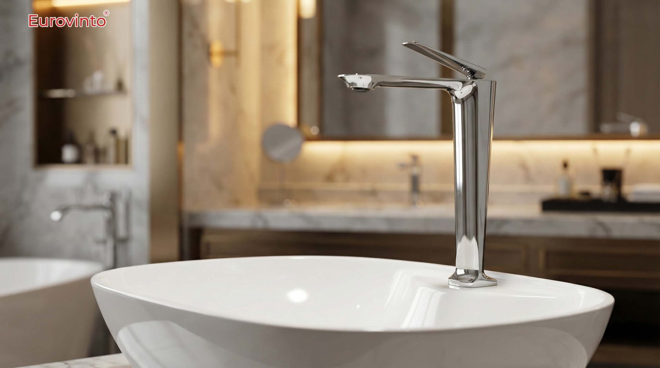 Vòi Eurovinto EVT - V216: Thiết bị nhà tắm cao cấp từ đồng H59 mạ Chrome. Thiết kế hiện đại, chống ăn mòn, mang lại vẻ đẹp sang trọng và hiệu suất vượt trội cho không gian sống đẳng cấp.