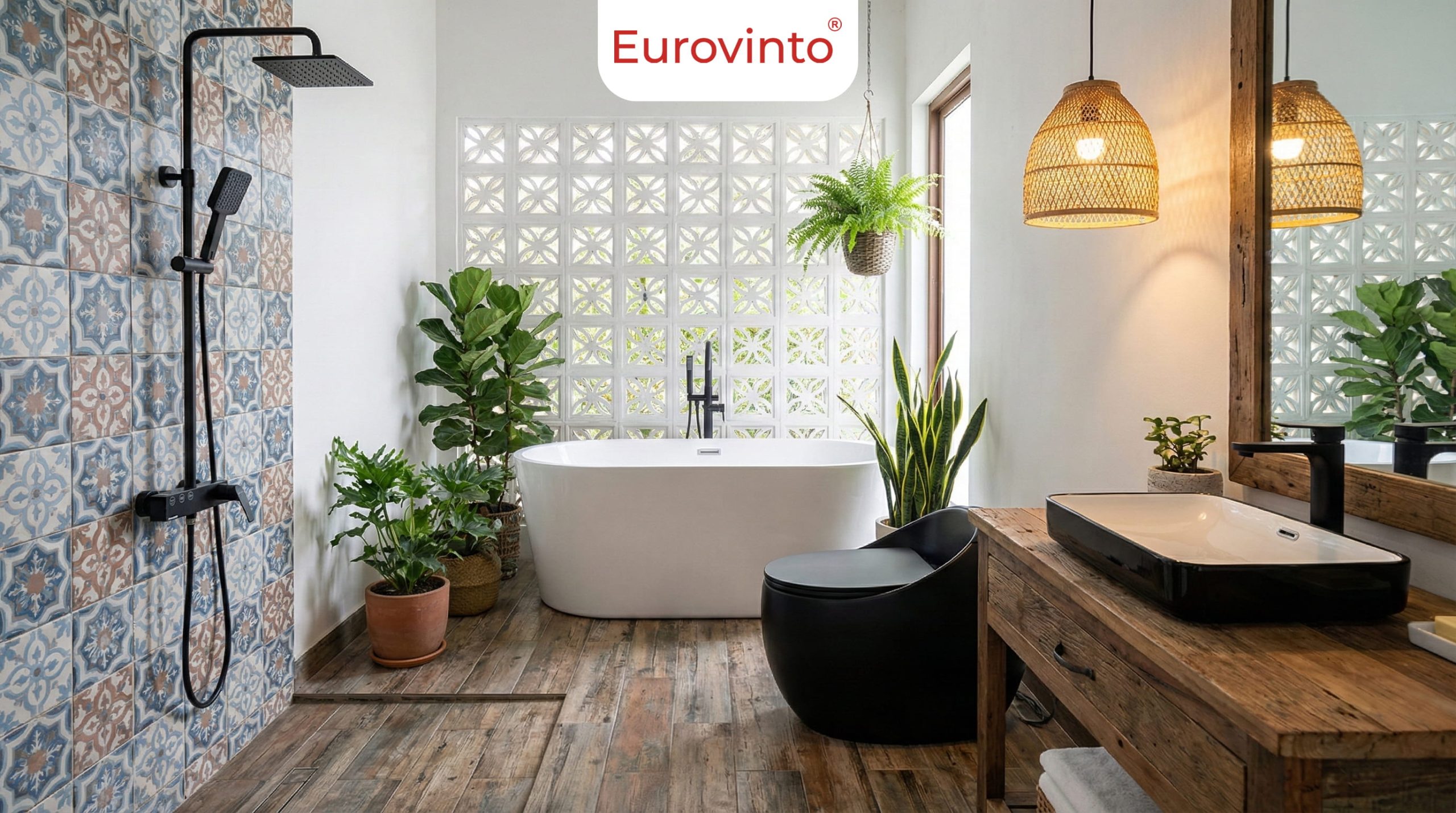 Quy cách tiêu chuẩn lắp đặt thiết bị vệ sinh áp dụng cho Bồn cầu 1 khối - Mẫu Eurovinto EVT – 105B.